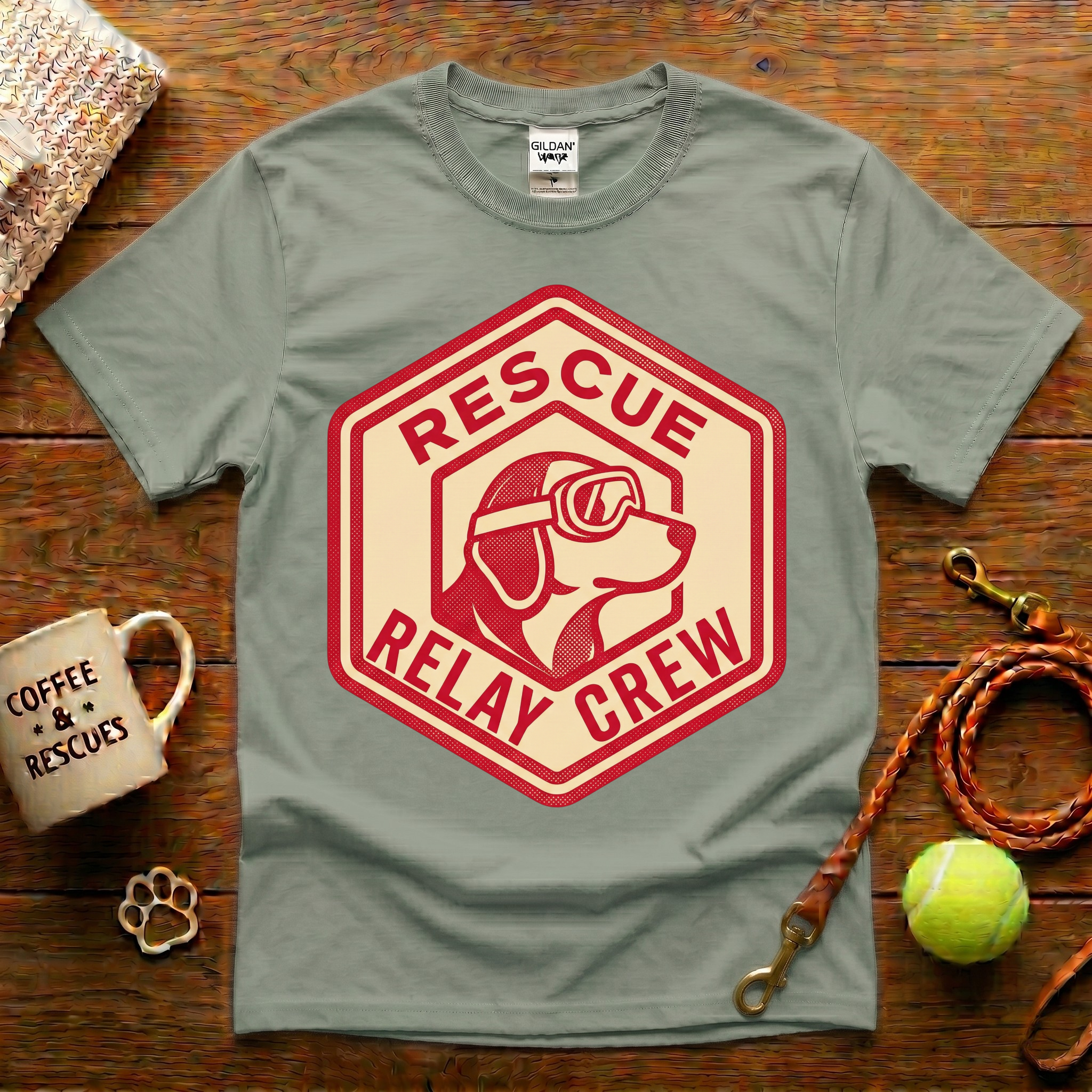 Rescue Relay Crew Animal Rescue T-Shirt - Vintage Retro