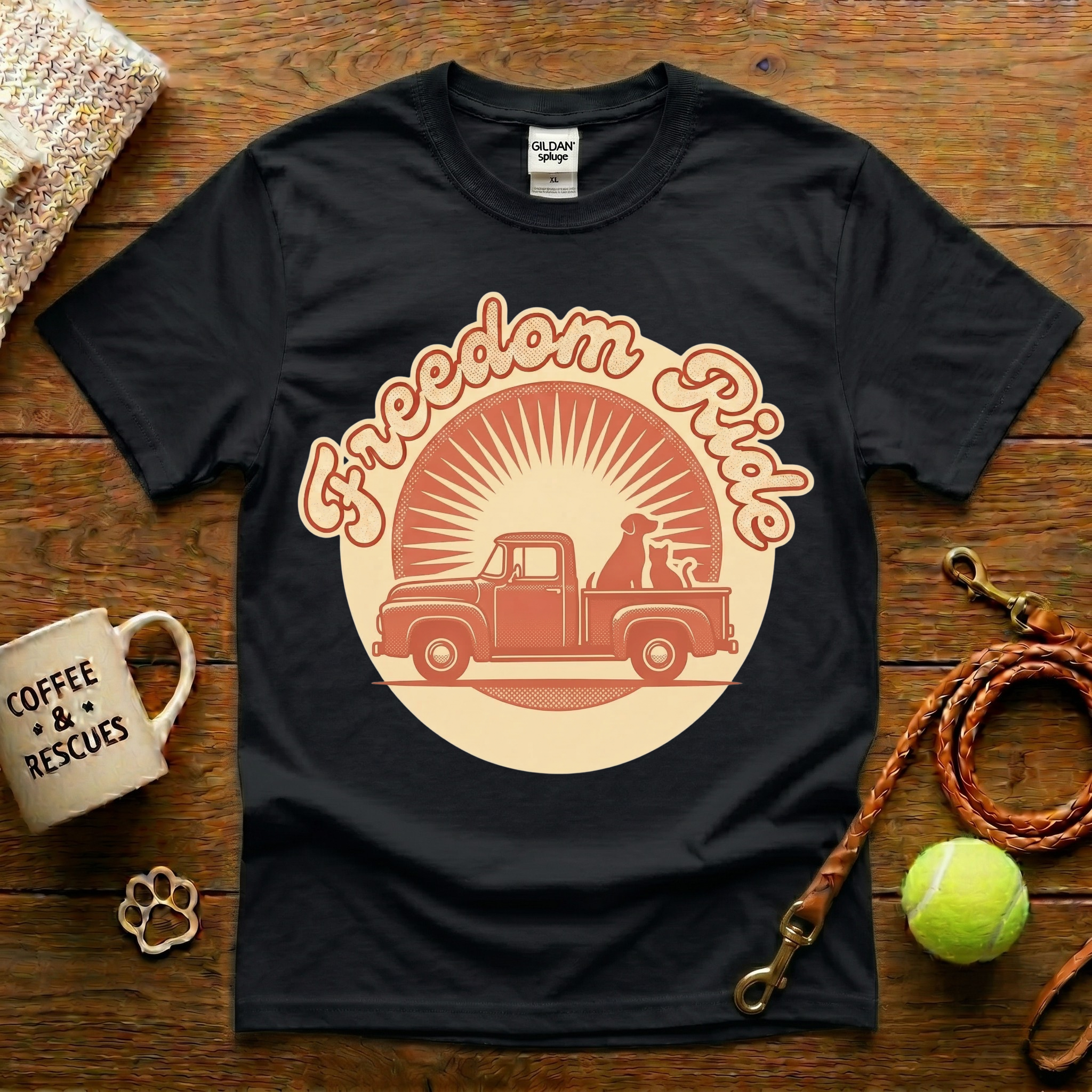 Freedom Ride Animal Rescue T-Shirt - Vintage Retro