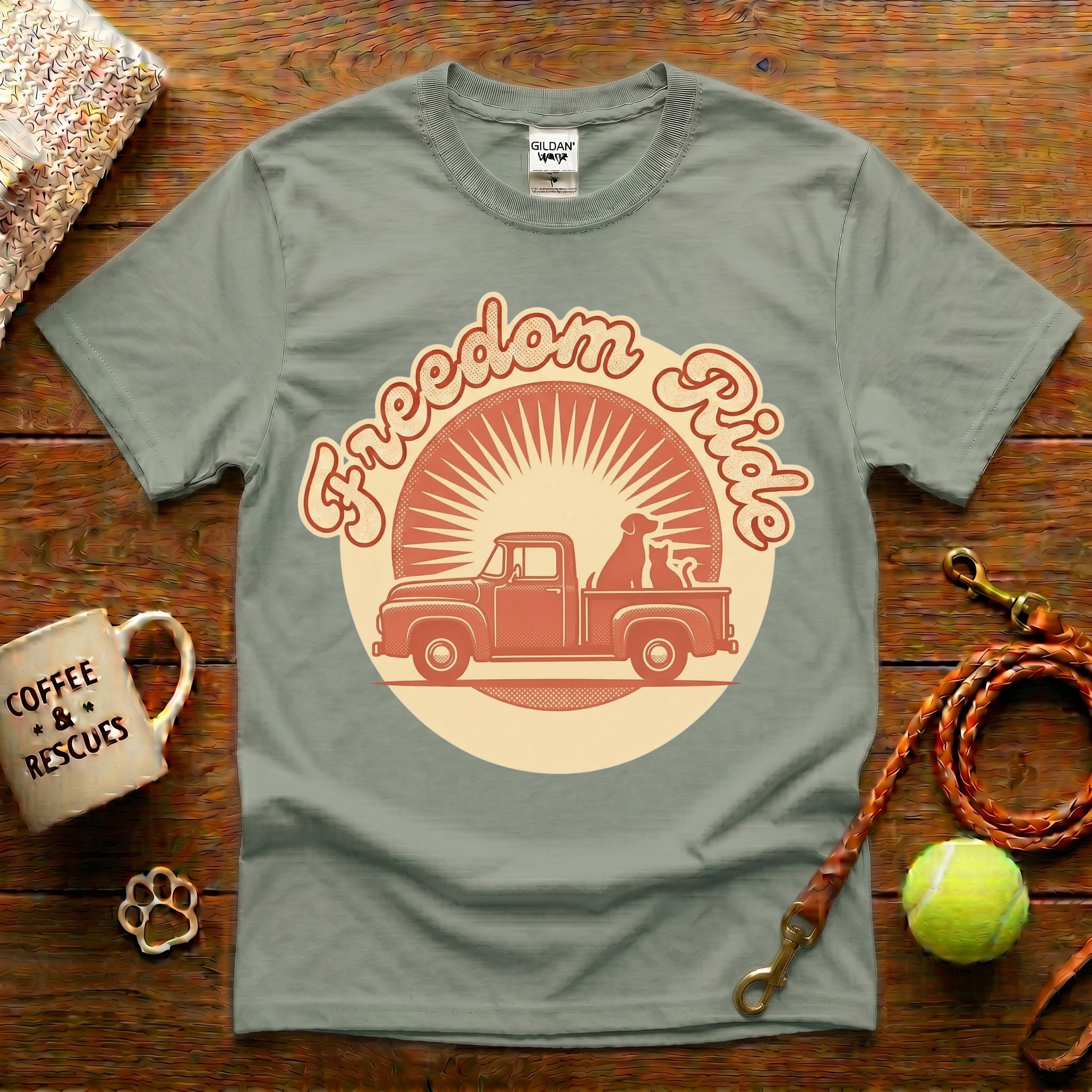 Freedom Ride Animal Rescue T-Shirt - Vintage Retro