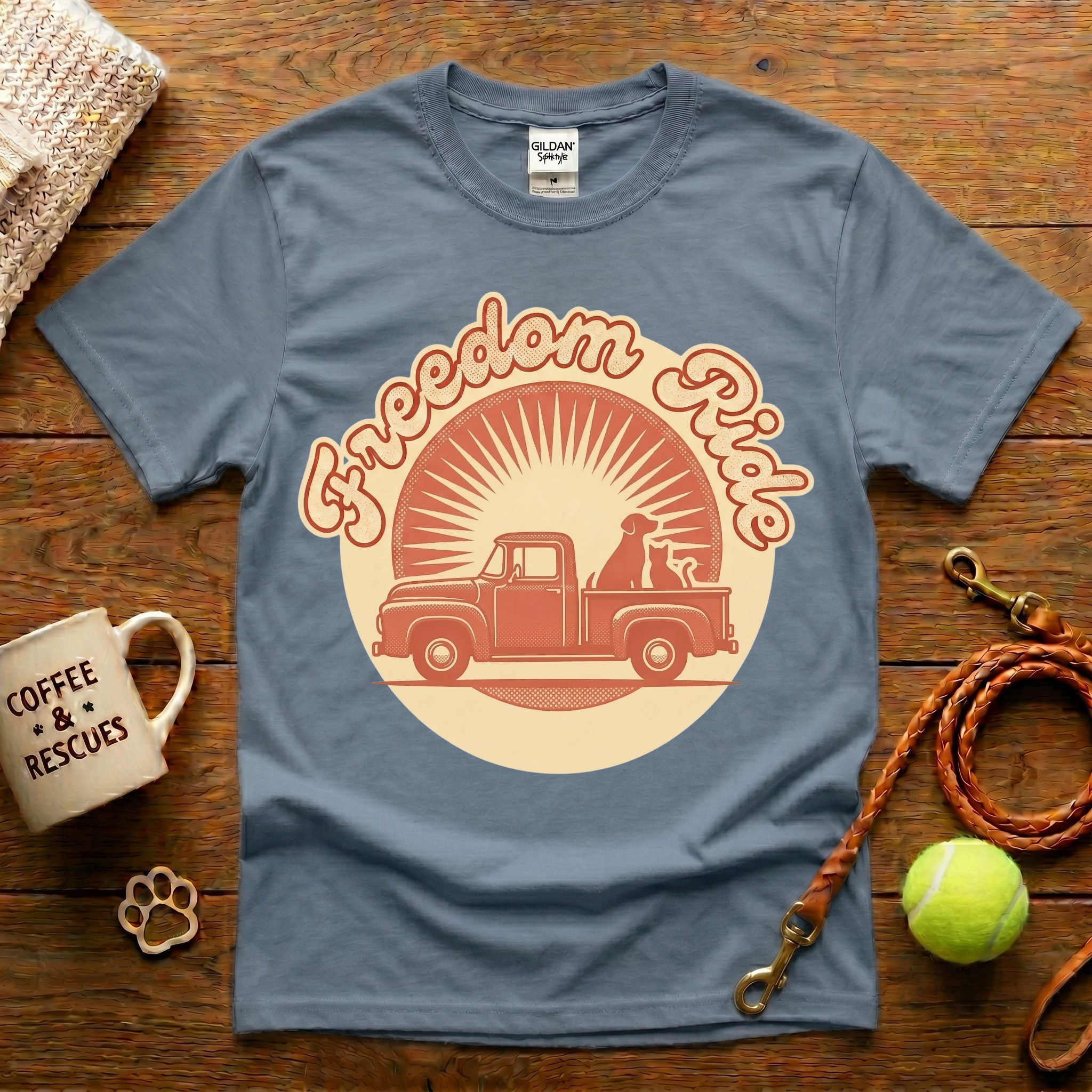 Freedom Ride Animal Rescue T-Shirt - Vintage Retro