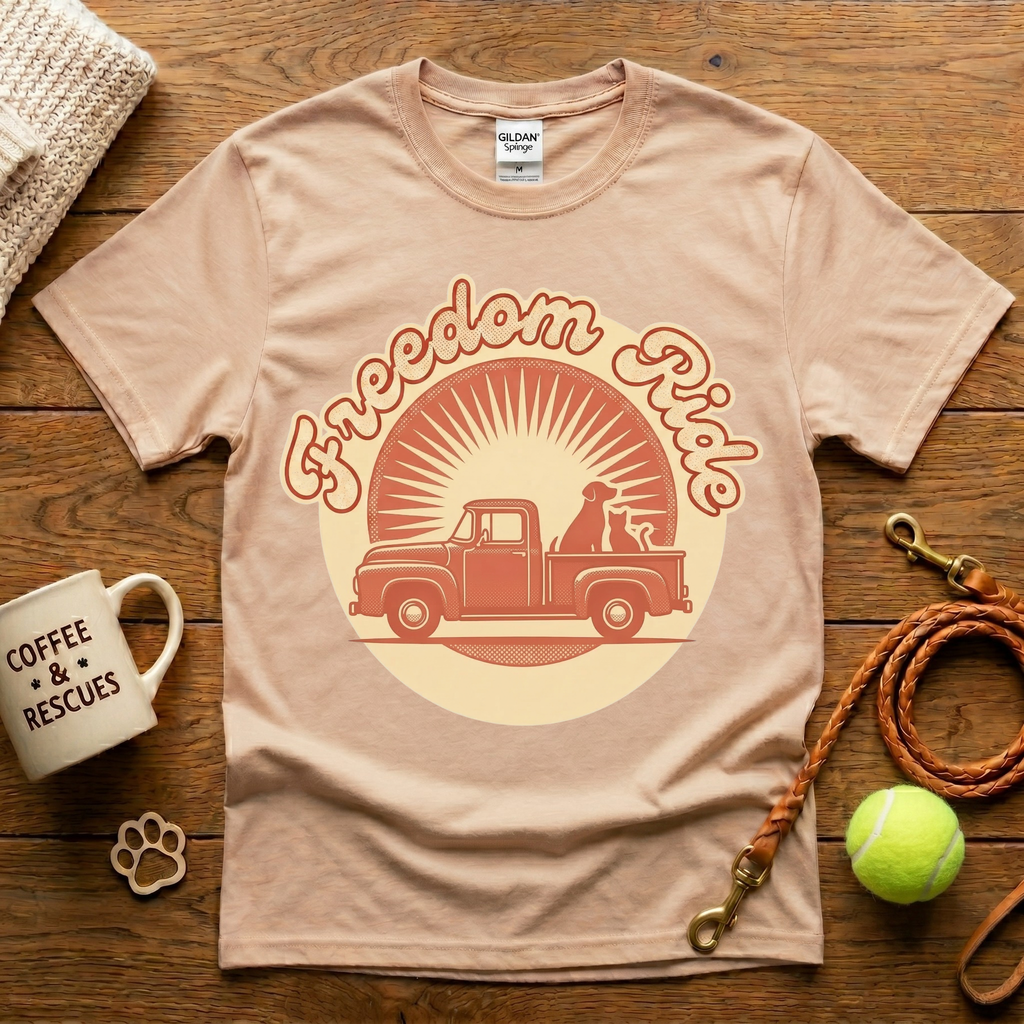 Freedom Ride Animal Rescue T-Shirt - Vintage Retro