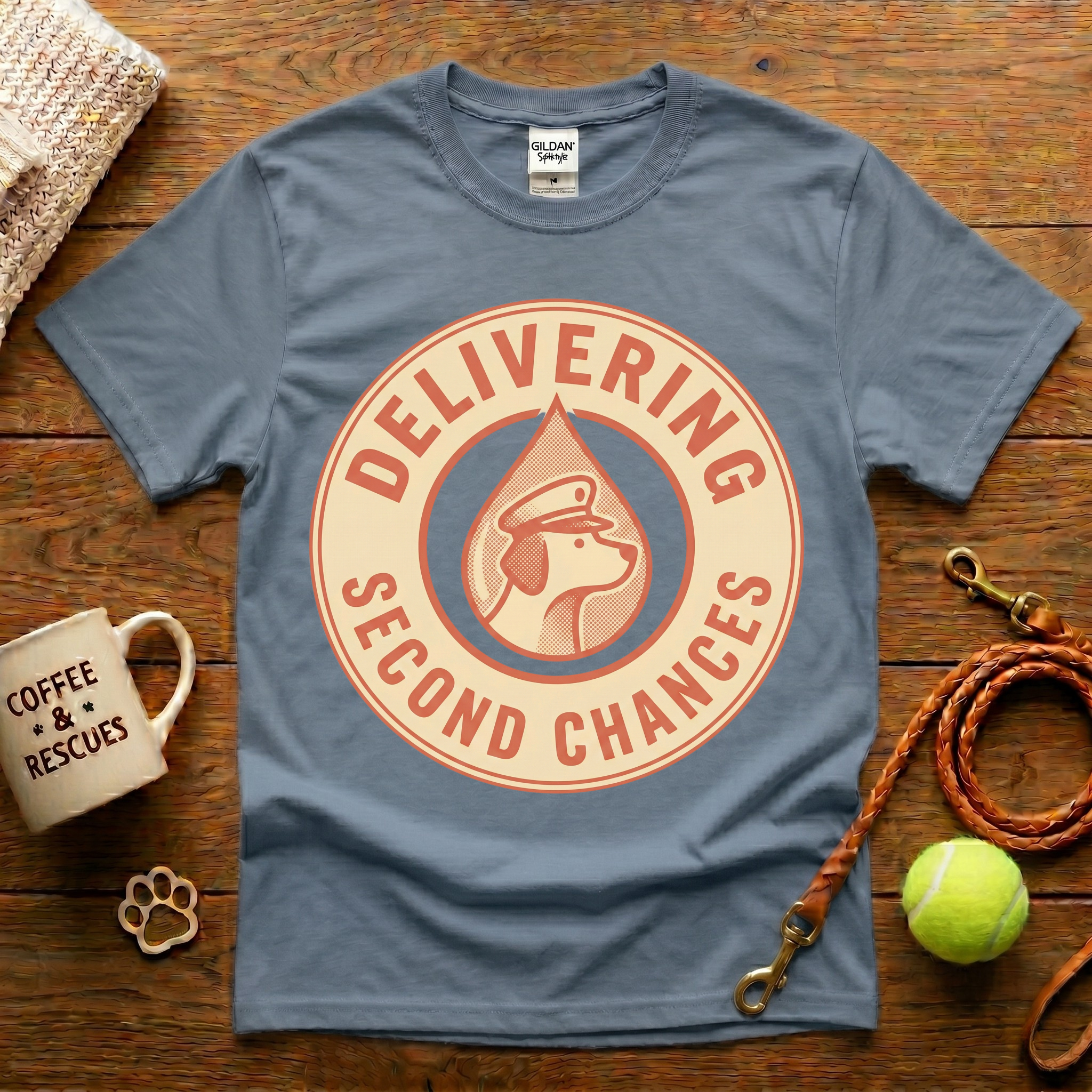 Delivering Second Chances Animal Rescue T-Shirt - Vintage Retro