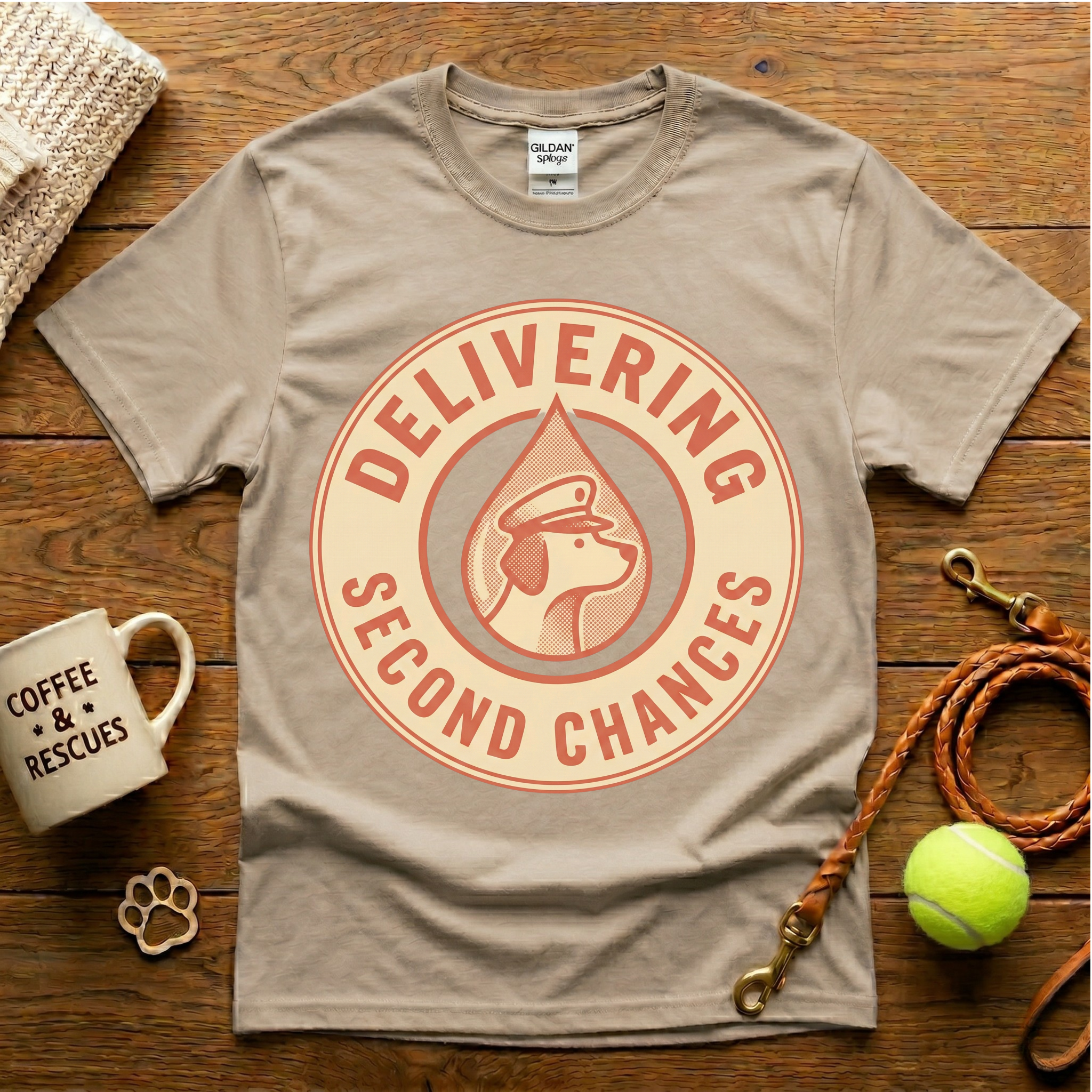 Delivering Second Chances Animal Rescue T-Shirt - Vintage Retro