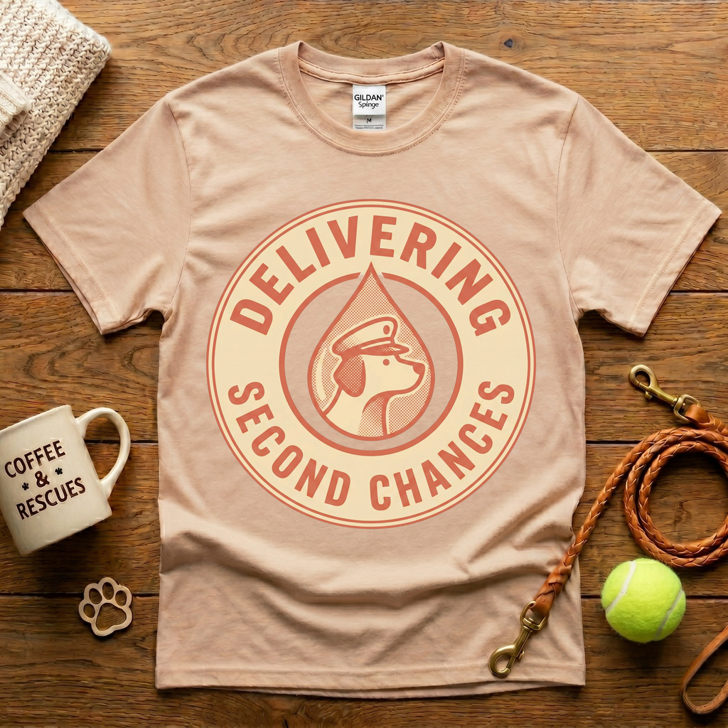 Delivering Second Chances Animal Rescue T-Shirt - Vintage Retro