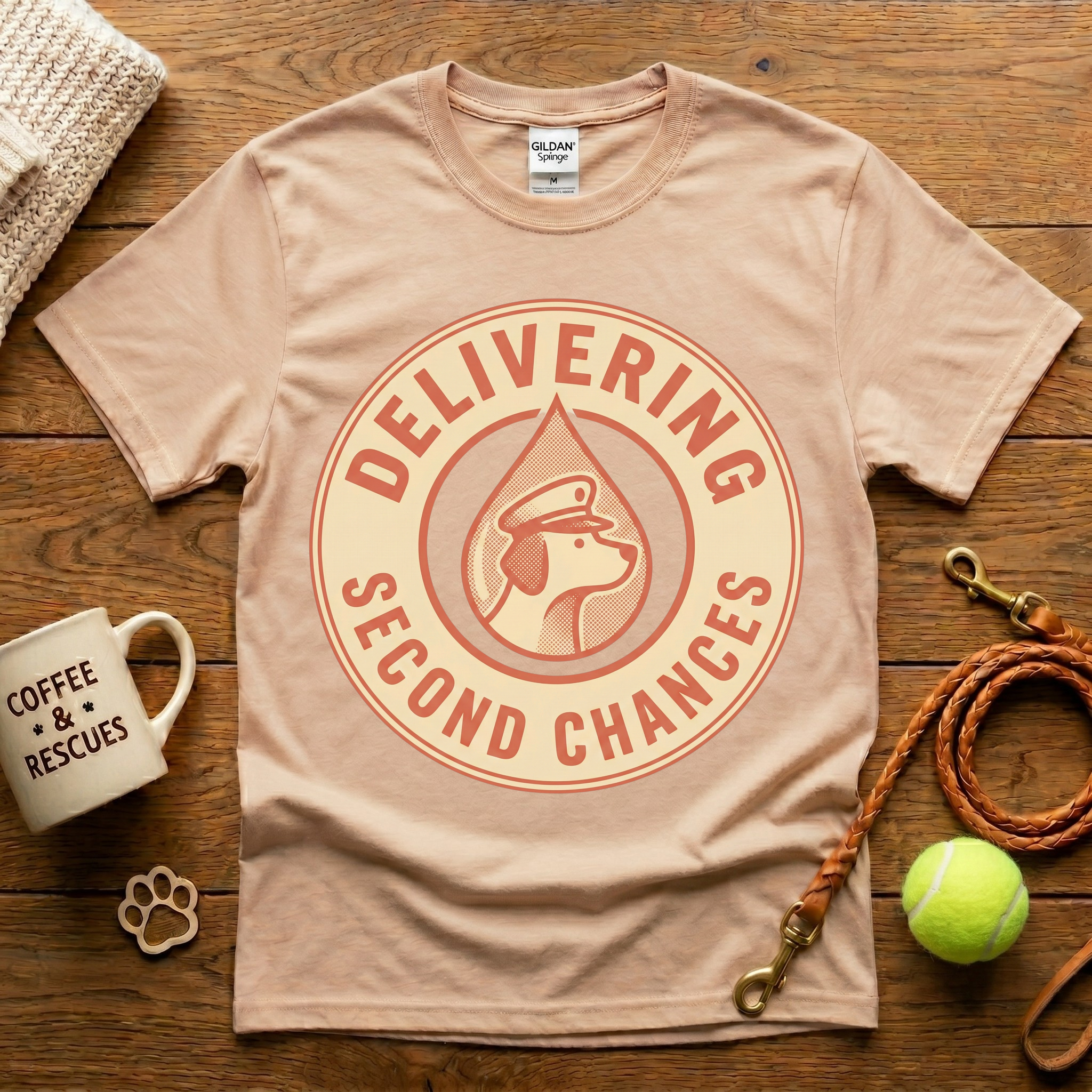 Delivering Second Chances Animal Rescue T-Shirt - Vintage Retro