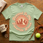 Rescued Is My Favorite Breed Animal Rescue T-Shirt - Vintage Retro