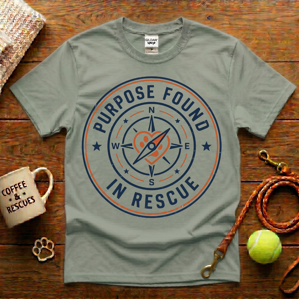 Purpose Found In Rescue Animal Rescue T-Shirt - Vintage Badge