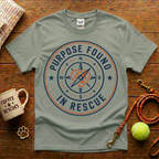 Purpose Found In Rescue Animal Rescue T-Shirt - Vintage Badge
