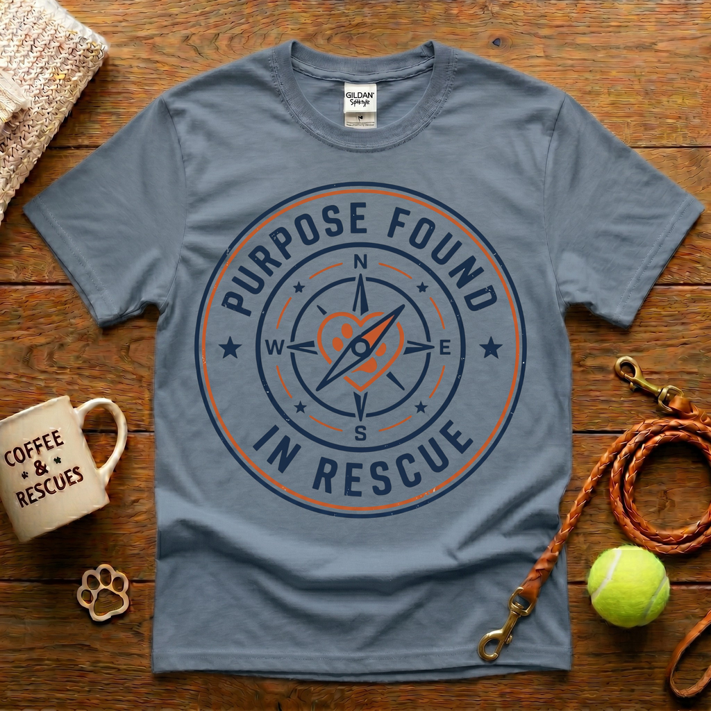 Purpose Found In Rescue Animal Rescue T-Shirt - Vintage Badge