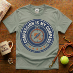 Compassion Is My Compass Animal Rescue T-Shirt - Vintage Badge
