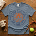 From Shelter To Safety Animal Rescue T-Shirt - Vintage Badge