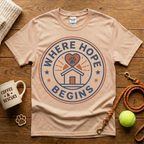 Where Hope Begins Animal Rescue T-Shirt - Vintage Badge