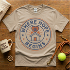 Where Hope Begins Animal Rescue T-Shirt - Vintage Badge