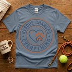 Rescue Changes Everything Animal Rescue T-Shirt - Vintage Badge