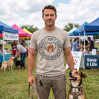 Adopt Don't Shop Animal Rescue T-Shirt - Vintage Badge