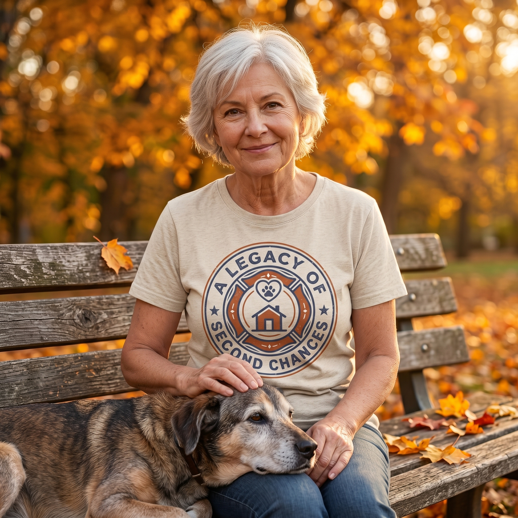 A Legacy Of Second Chances Animal Rescue T-Shirt - Vintage Badge