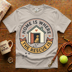 Home Is Where The Rescue Is Animal Rescue T-Shirt - Vintage Badge