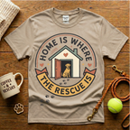 Home Is Where The Rescue Is Animal Rescue T-Shirt - Vintage Badge