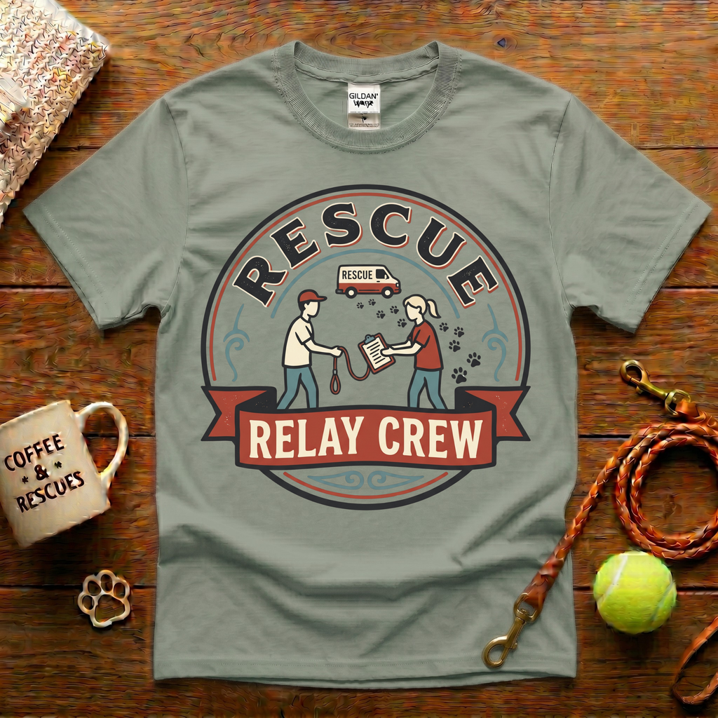 Rescue Relay Crew Animal Rescue T-Shirt - Vintage Badge