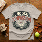 Choose Compassion Daily Animal Rescue T-Shirt - Vintage Badge