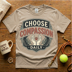 Choose Compassion Daily Animal Rescue T-Shirt - Vintage Badge