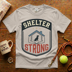 Shelter Strong Animal Rescue T-Shirt - Vintage Badge